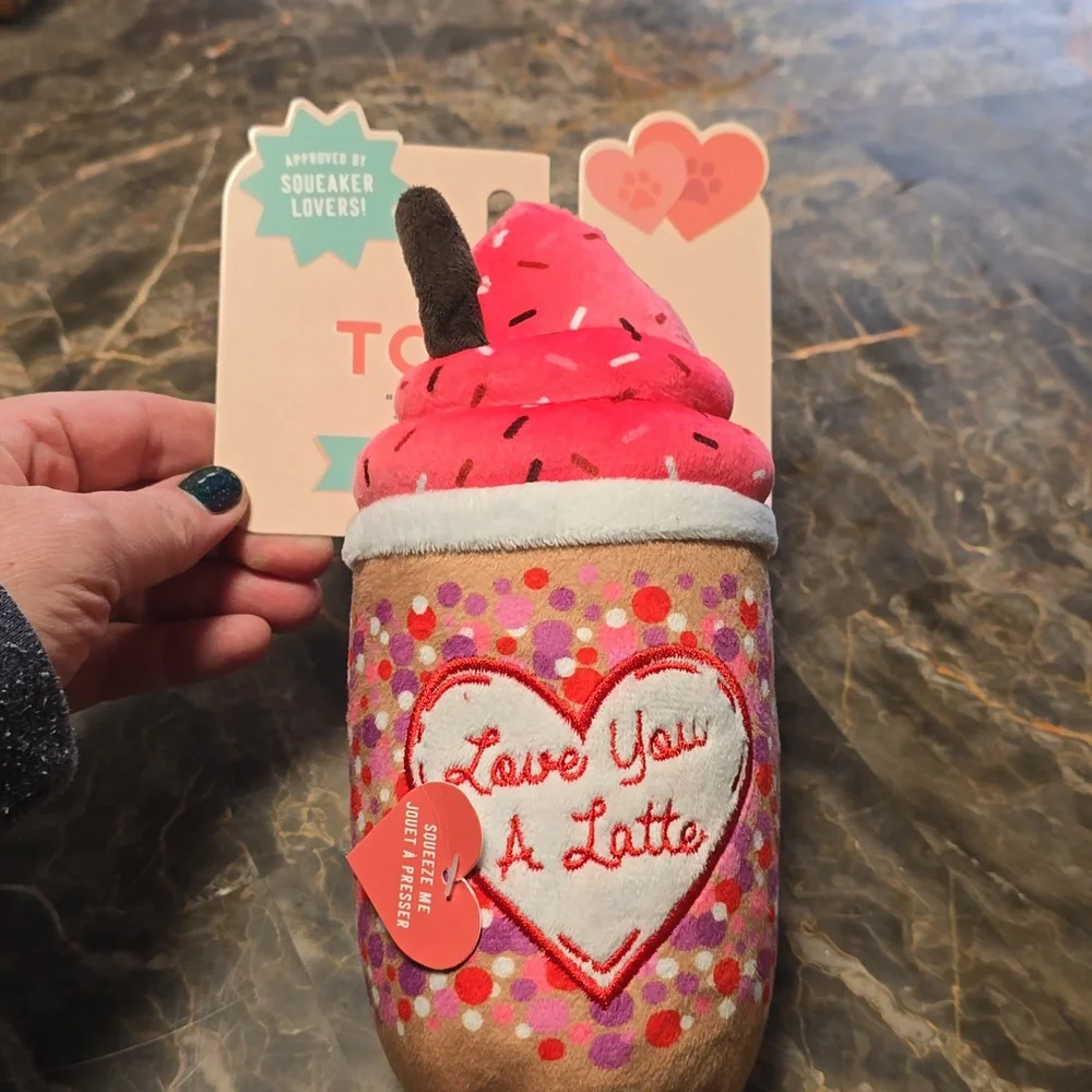 Fringe  Dog Toy Love You A‎ Latte NWT